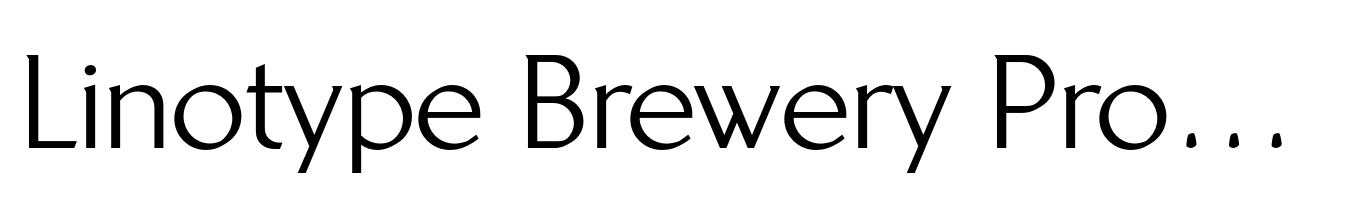 Linotype Brewery Pro Regular